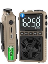 Bluetooth Shortwave Radio with NOAA Weather Alert,1250mAh Rechargeable