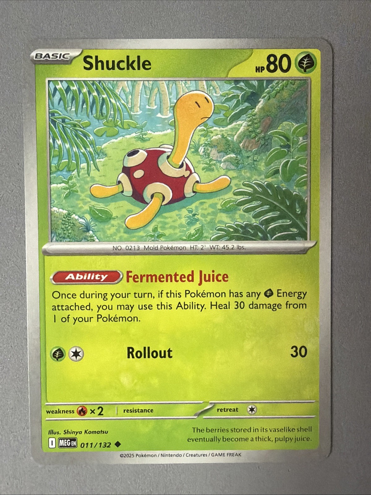 Pokemon TCG * Mega Evolution * 11/132 Shuckle Uncommon * FRESH PK