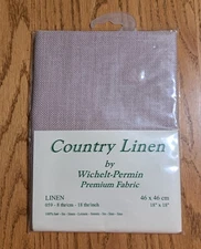 Wichelt Permin 18 Count Linen 18" x 18"  English Rose Cross Stitch