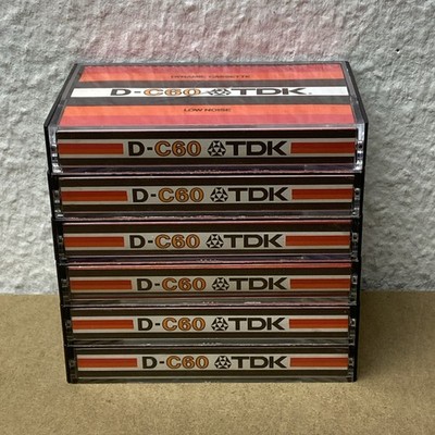 6x TDK D-C60 Audio Kassette Cassette Tape MC - Bitte Lesen