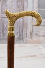 Vintage Solid Brass Elegant Walking Cane For Senior Men Women Gift