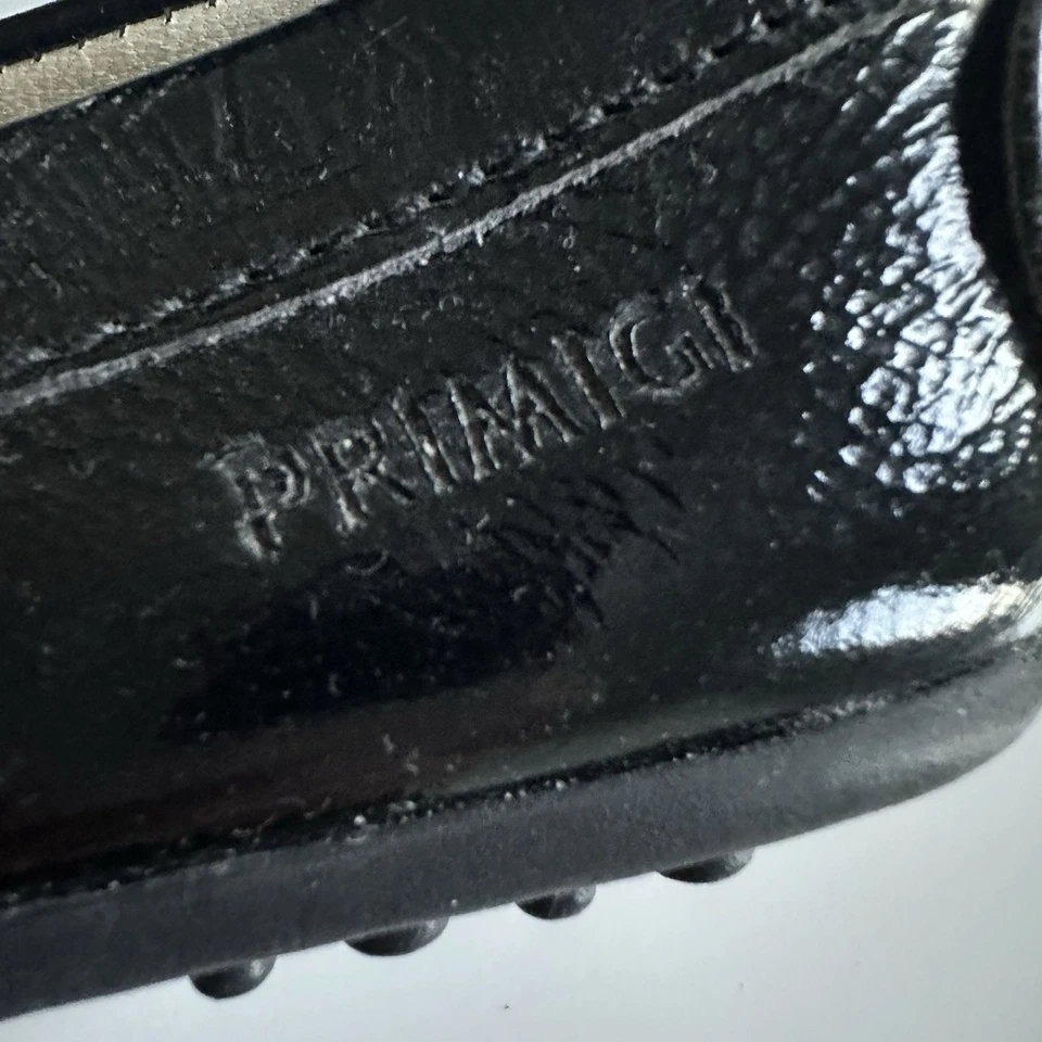 NUEVO Primigi Niños Pequeño Niño 10 EE. UU. / 27 UE Mocasines Cuero Negro Brillante Zapatos Foto 2 de 4