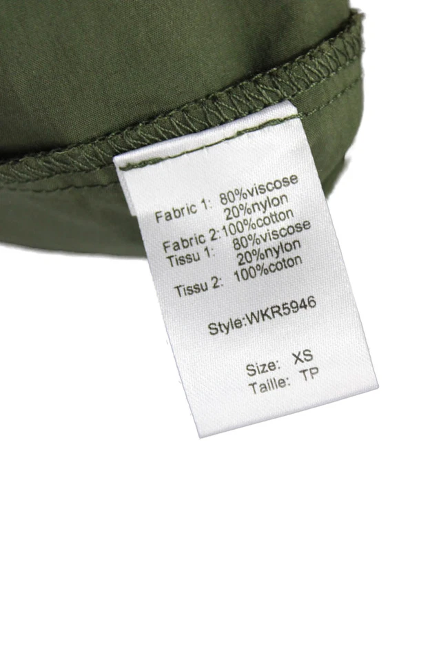 Vestido sin mangas Elan para mujer entallado y acampanado verde cuello en V sin mangas largo talla XS Foto 4 de 4