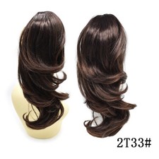 Extensiones de cabello ondulado rizado cola de caballo pinza de mandíbula gruesa natural como el cabello humano