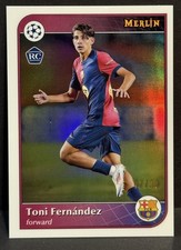 2024-25 Topps Merlin UCC Barcelona RC Toni Fernandez White Refractor /30