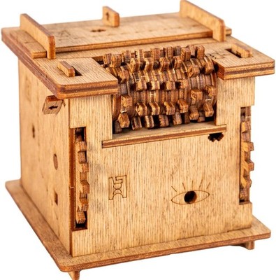 iDventure Cluebox Schrödingers Katze Escape Room Puzzle Box Holz Brainteaser G