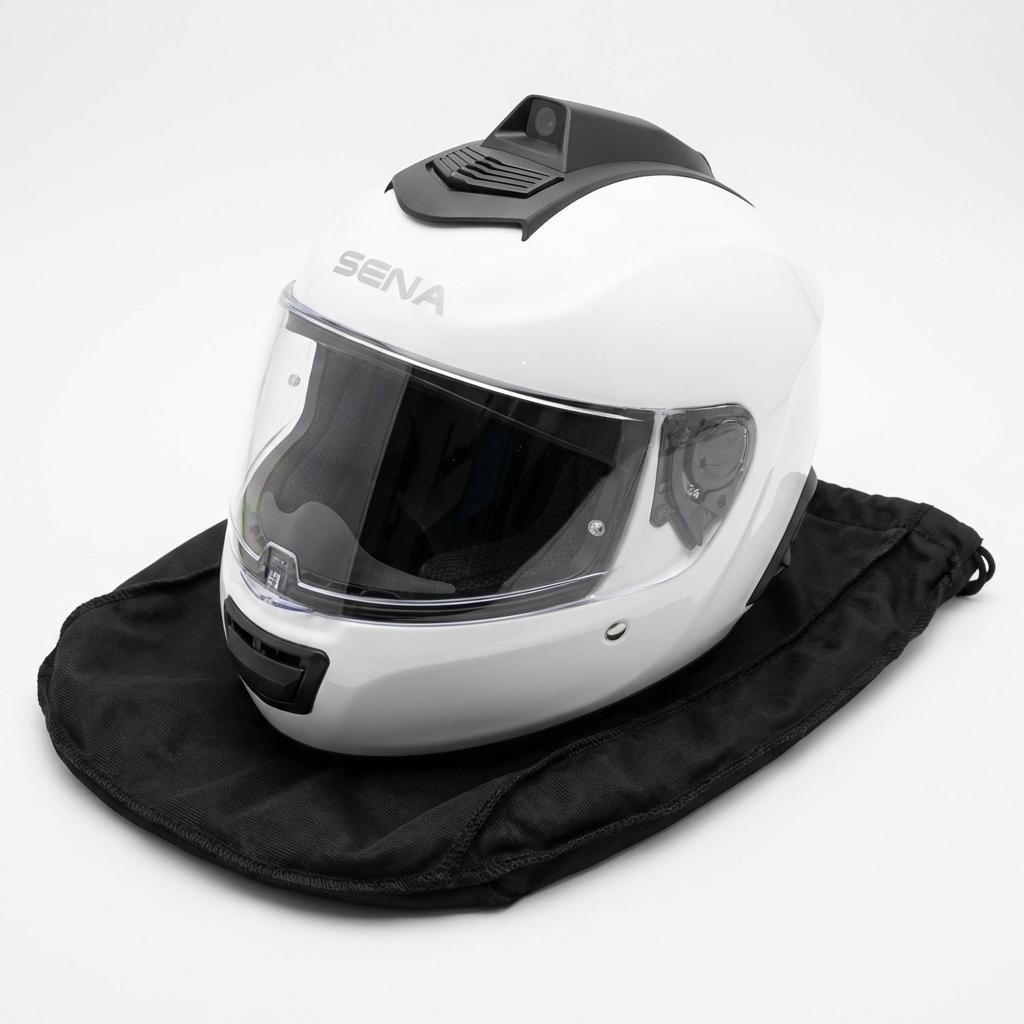 Sena Momentum Pro Motorcycle Helmet with Built in Camera - Large