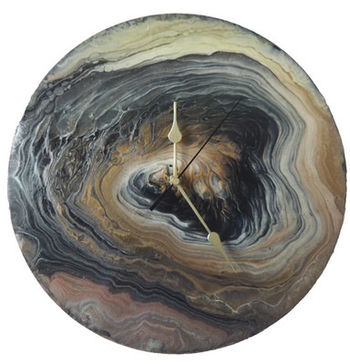 ''Heilige Entdeckung'' einzigartige handbemalte Uhr moderne abstrakte Wandkunst
