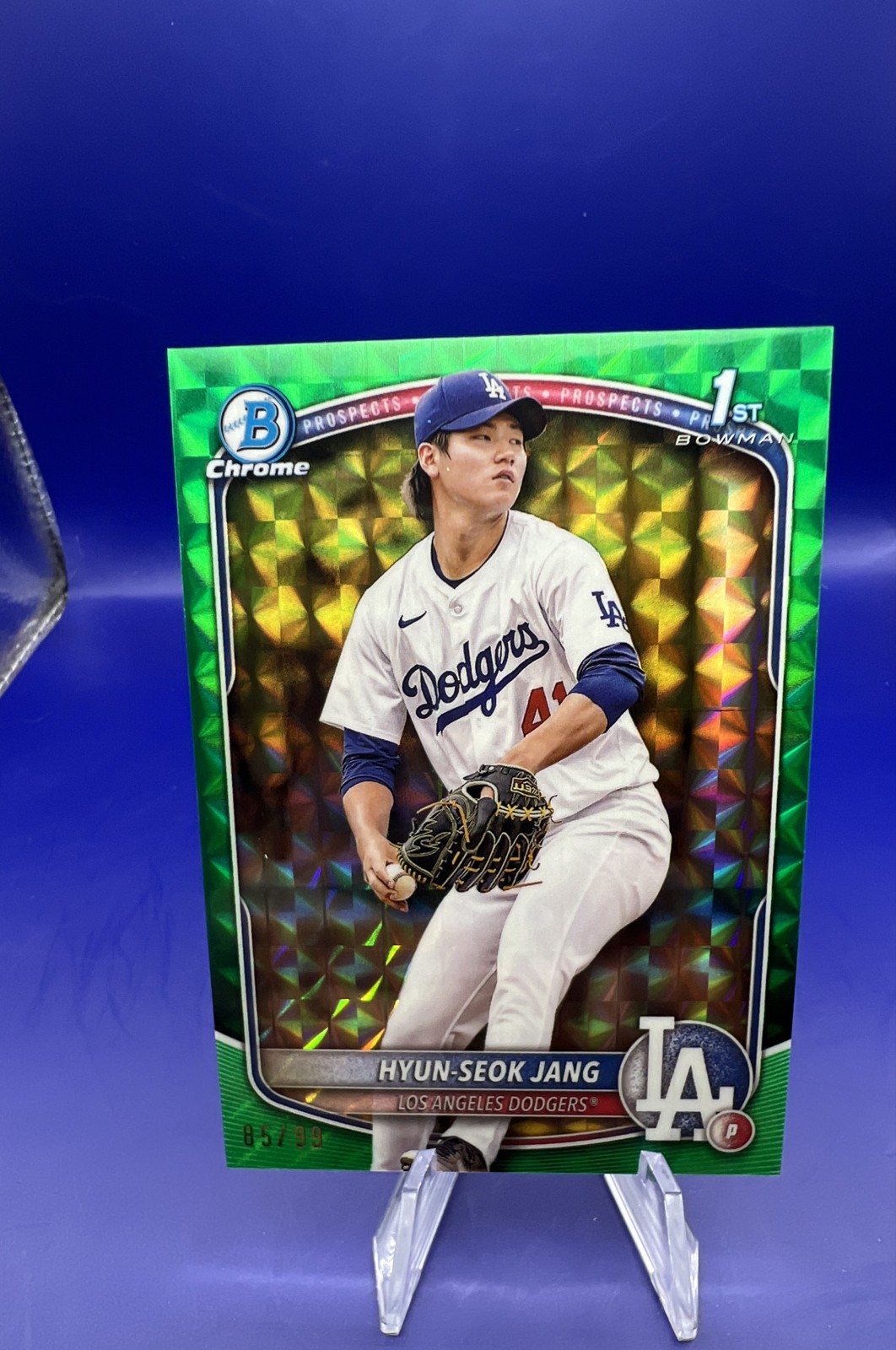 2025 Bowman - Chrome 1st Hyun-Seok Jang #BCP-51 Green Geometric Refractor /99 