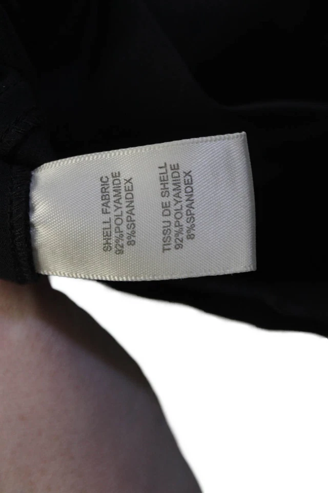 Pantalones Rebecca Minkoff para mujer con cremallera tiro medio pierna recta negros talla 8 Foto 4 de 4