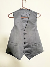 Men s Black Formal Dress Vest Waistcoat Unbranded Size S/M See Measurements
