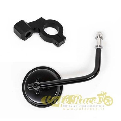 Black Mirror Mirror BAAK Underbar With Clamp 7/8'' Universal