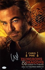 Chris Pine Signed Autographed 11x17 Photo Dungeons and Dragons ACOA #2