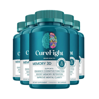 5-Pack Cure Fight for Memory 3D Capsules, CureFight Brain Support - 300 Capsules