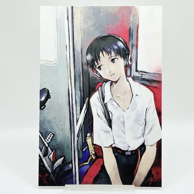 Shinji Ikari Neon Genesis Evangelion Original Postkarte nicht zum Verkauf Ani...