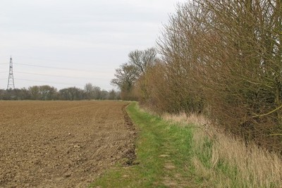Foto A3 Fußweg am Feldrand bei Maynards, Little Sampford um 2016