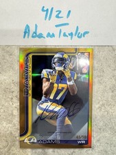 Topps 2025 Chrome Football Davante Adams Gold Autograph #BA-DAA /50 Rams