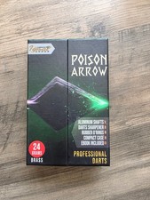 Professional Darts 6 PC Set With Sharp Poison Arrow 24 Grams Brass