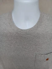 Carhartt Mens XL Gray Pocket Logo Short Sleeve T-Shirt Heavy Construction