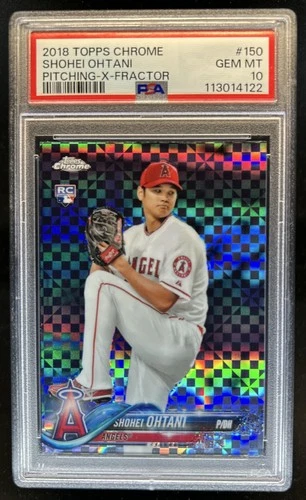 2018 Topps Chrome Shohei Ohtani RC X Fractor Rookie #150 Angels PSA 10 GEM MINT