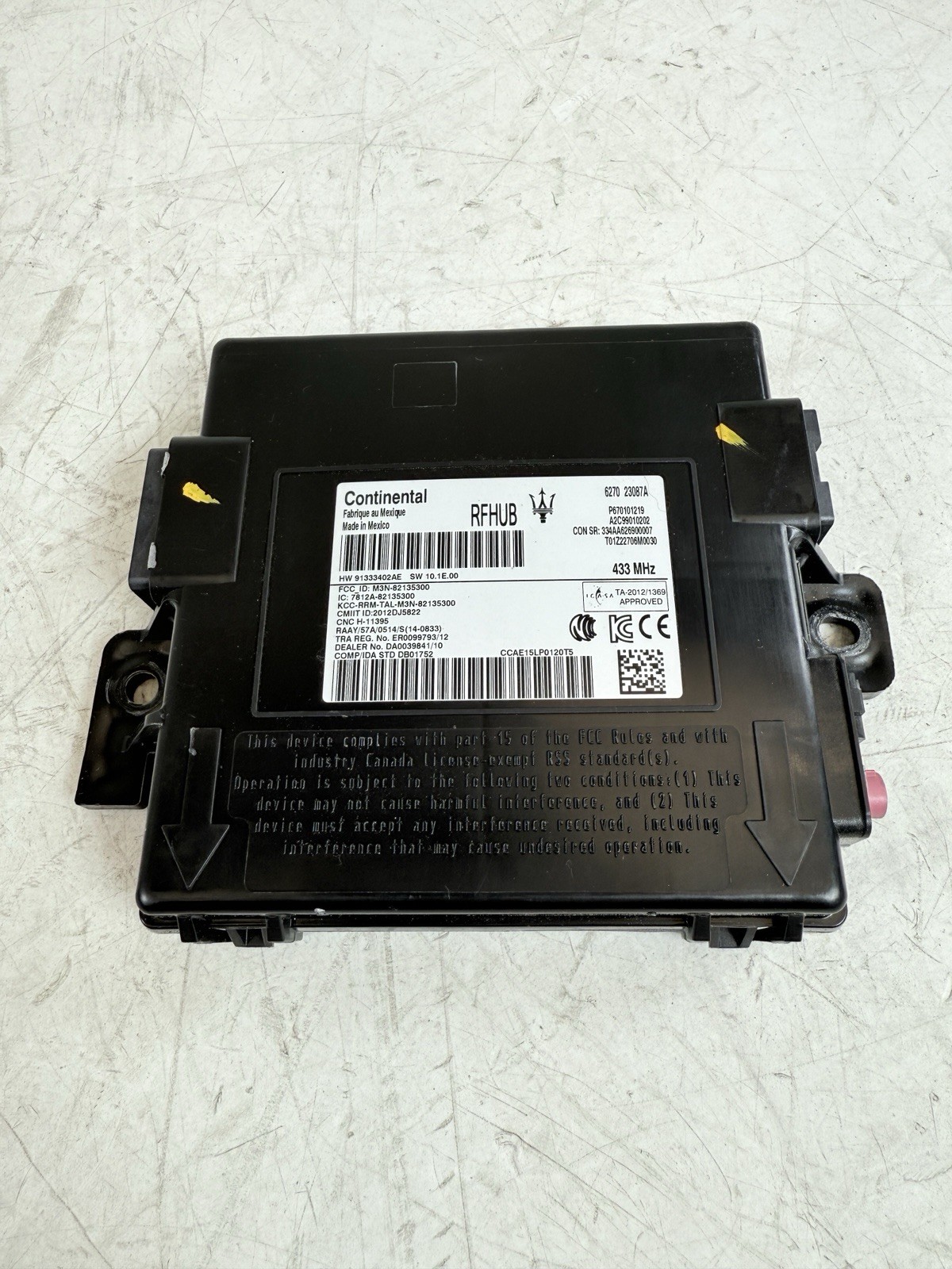 2017-2020 MASERATI GHIBLI KEYLESS ENTRY SMART CONTROL MODULE P670101219 OEM