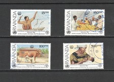 T3028 Rwanda 1992 World Conference on Nutrition 4v gestempelt SCARCE!