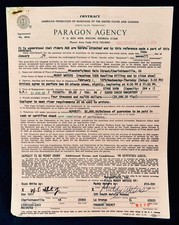 MUDDY WATERS~Rare Signed Concert Contract~Chicago Blues~McKinley Morganfield
