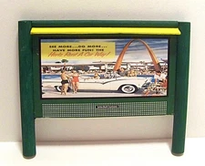 1/24 Scale Vintage Roadside Billboard w/ Hertz Rent-A-Car Ad
