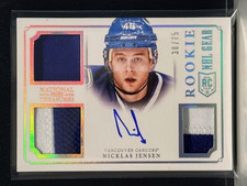 2013-14 Panini National Treasures NHL Rookie Gear Autographs #21 Nicklas Jensen