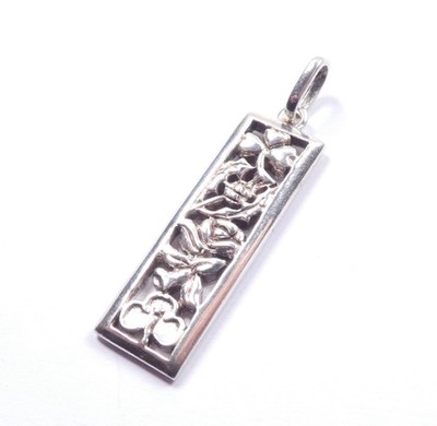Set Heide Anhänger Glücksklee Schottische Distel 925 Sterling Silber KH02