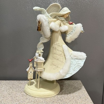 Enesco Foundations Angel Figurine Karen Hahn 10  Let Heaven & Nature Sing EUC!
