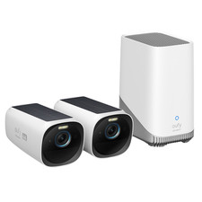 EufyCam S330 4K Security Camera System Solar AI Facial Recognition 2 Cam Kit