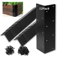 12 Pcs Raised Garden Bed Corner Brackets for 12''-24'' Flower Vegetable Furni...