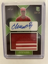 2020 Leaf Perfect Game All-American - Patch Auto Chase Burns PA-CB1 Lavender /16
