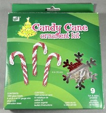 Christmas Candy Cane Glass Bead Ornament Kit Westrim Holiday Crafts - Makes 9