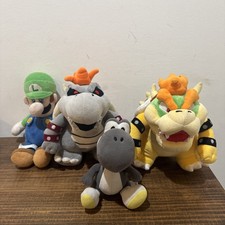 Nintendo Super Mario Bowser Dry Bowser Luigi Yoshi Plush Stuffed Animal Lot Of 4