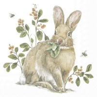 IHR Servietten Garden Bunny | Green | 33 X 33 Cm | 3 Lagig | 20 Servietten