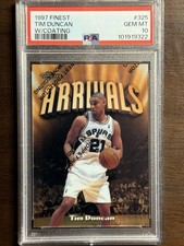 1997-98 Topps Finest Tim Duncan Arrivals w/ Coating PSA 10 ROOKIE 🔥🔥🔥