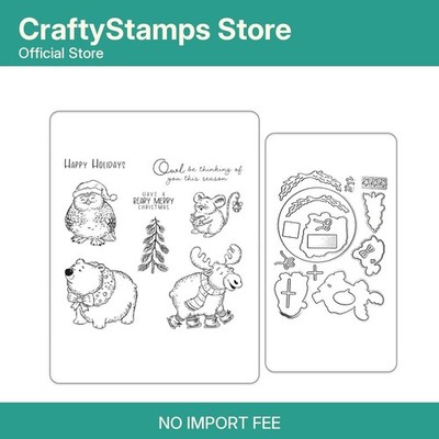 Z9329 Christmas Holiday Clear Stamp Cutting Dies DIY Scrapbooking Card Craft