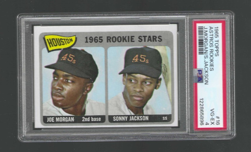 1965 Topps #16 Joe Morgan/Sonny Jackson Houston Colt .45s Rookie Star PSA 4 HOF
