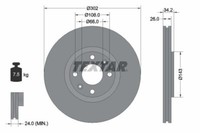 2X Textar 92168503 Bremsscheibe FüR CitroËN DS Opel Peugeot