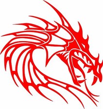 Dragon High Quality Oracal Vinyl Decal Sticker Toolbox Helmet Laptop Dragon Head