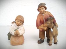 Pema Krippe Ergänzungsfiguren Ziegenjunge und Hirtenmädl- 12cm Krippe bemalen