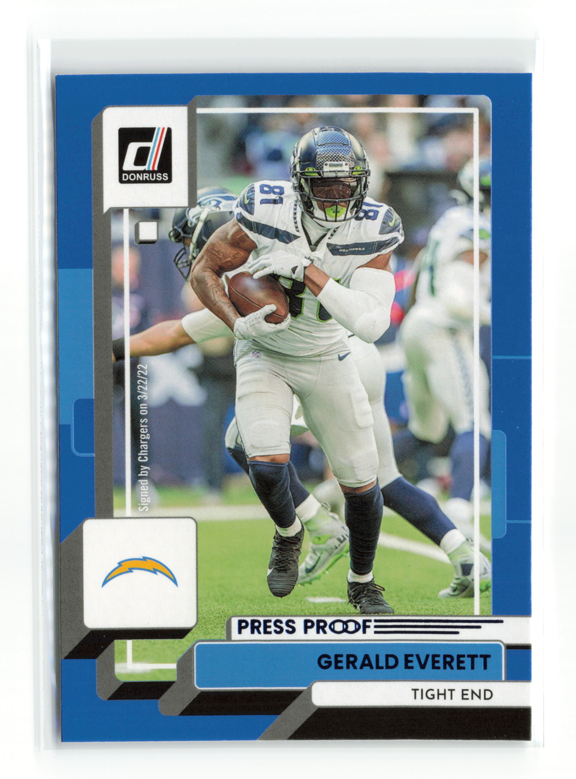 GERALD EVERETT #293 2022 PANINI DONRUSS BLUE PRESS PROOF