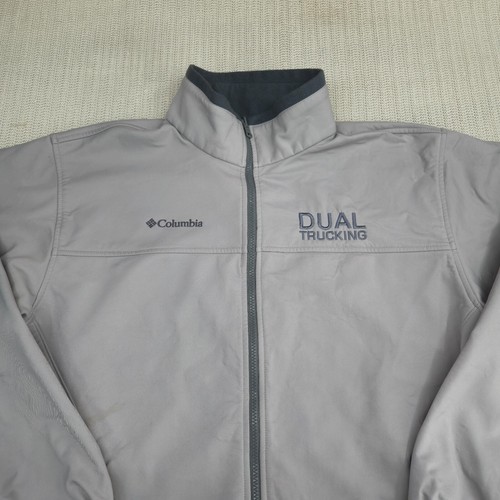 Columbia Interchange Jacket Mens Large Beige Full Zip Dual Trucking Company - Picture 2 of 13