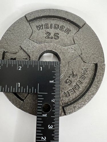 Weider 2.5 lb X 2 (5 lbs Total) Standard Barbell Weight Plates - Picture 11 of 18