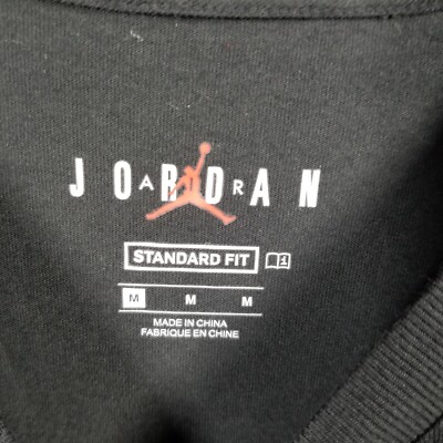 Nike Air Jordan Jumpman Logo Shirt Tee Men Medium CZ8383-010 Black