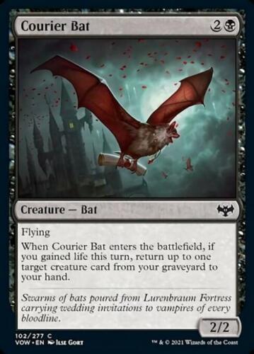 Courier Bat - Near Mint English MTG Innistrad: Crimson Vow - Picture 1 of 1