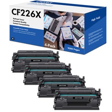 4 Pack High Yield Toner for HP CF226X 26X LaserJet Pro M402dn M402n M426fdw MFP