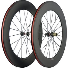 88mm Clincher Road Bike Carbon Wheels Novatec 271 Hub Basalt Braking Line Wheel